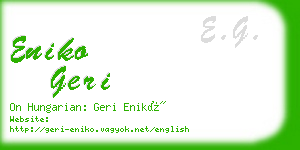 eniko geri business card